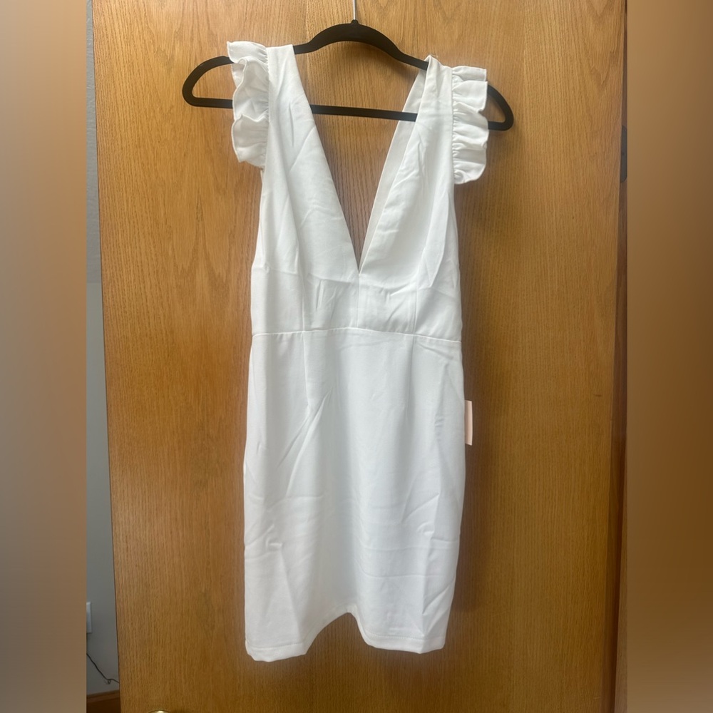 White Superdown Dress - Size Small NWT